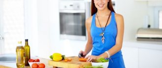 Girl in the kitchen cutting carrots